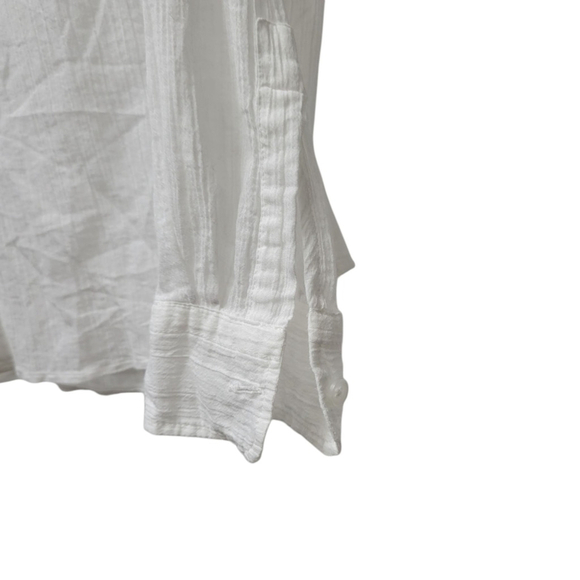 Talbots Women's 100% Cotton Button-Up Long Sleeve Roll-Tab Blouse Size 4P - Picture 3 of 6